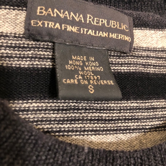 Banana Republic 100% Wool Striped Sweater - Picture 3 of 4